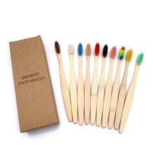 Load image into Gallery viewer, Biodegradable Bamboo Toothbrush (10 Pack)